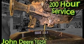 200 Hour Service (Hydraulic and Engine) - John Deere 1025R fluids and filters