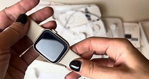 Apple Watch Series 9 GPS 41mm Starlight Aluminium Case with Starlight Sport Band - S/M SKU MR8T3QH/A