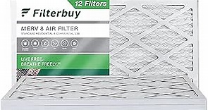 Filterbuy 20x30x1 Air Filter MERV 8 Dust Defense (12-Pack), Pleated HVAC AC Furnace Air Filters Replacement (Actual Size: 19.50 x 29.50 x 0.75 Inches)