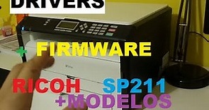 Impresora Ricoh SP211su + FIRMWARE + Instalacion DRIVERS + Puesta en marcha