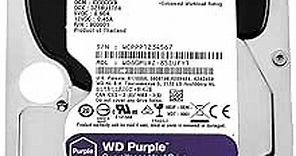 Western Digital 6TB WD Purple Surveillance Internal Hard Drive HDD - SATA 6 Gb/s, 64 MB Cache, 3.5 - WD60PURZ