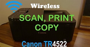 How to COPY, PRINT & SCAN with Canon TR4522 all-in-one Printer review ?