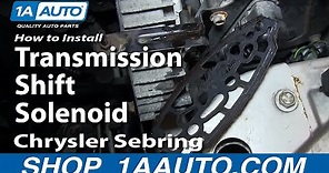 How to Replace Transmission Shift Solenoid 95-10 Chrysler Sebring Sedan Coupe