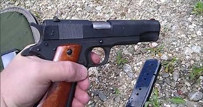 Rock Island Armory M1911A1 5-inch GI model in .45 ACP, still holding up well after 2,500+ rounds!