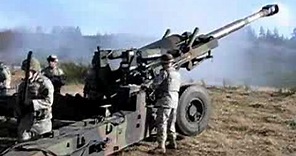 155mm howitzer US army firing some rounds