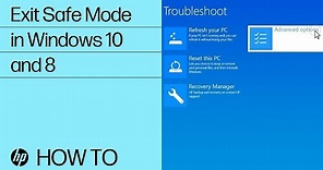 Exit Safe Mode in Windows 10 and 8 | HP Computers | HP Support