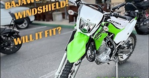 How to - BAJAWORX Motorcycle Windshield On A KLX230 Small Dual Sport ! WILL IT FIT?