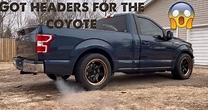 F150 5.0 with headers and flow master series 10 cold start, revs and drive by