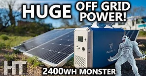 MASSIVE Off Grid PORTABLE POWER Station! 2400Wh MAXOAK Bluetti EB240 Lithium Solar Generator Review