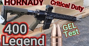 400 LEGEND Gel Test! Hornady 175gn Critical Duty Projectile Loaded Up To 400 POWER!😃
