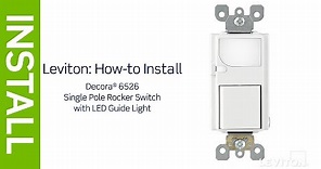 Leviton Presents: How to Install an LED Guidelight with Single Pole Switch