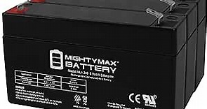 Mighty Max Battery 6V 1.3Ah Replacement Battery Compatible with Panasonic LC-R061R3P VRLA with F1 Terminal - 3 Pack
