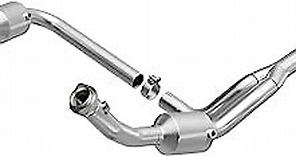 MagnaFlow Direct-Fit Catalytic Converter OEM Grade Federal/EPA Compliant 21-458 - Stainless Steel 2.25in Main Piping, 45.25in Overall Length, Pre-Converter & Midbed O2 Sensor - OEM Replacement