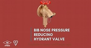 FM approved BS5041 bib nose pressure reducing hydrant valves
