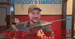 Remington 522 Viper in .22LR Review & First Thoughts