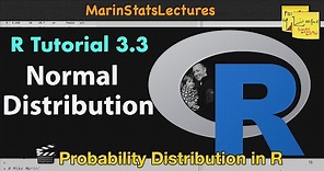 Normal Distribution, Z Scores, and Normal Probabilities in R | R Tutorial 3.3| MarinStatslectures