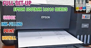 EPSON ECOTANK L3210 PRINTER | Full Set-up (Unbox Ink-Filling Print & Installation) Good for Business