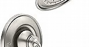 Moen 82850SRN Wetherly Posi-Temp Tub and Shower with Valve Included, Spot Resist Brushed Nickel