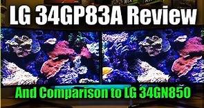 LG 34GP83A-B Review and Comparison vs LG 34GN850 • Best Ultrawide Gaming Monitor for 2021? 1440p IPS