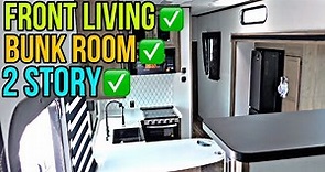 This Is The Most Affordable 2 Story Front Living Fifth Wheel You Can Buy // Forest River Sabre 37FLL