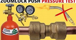 HVAC: ZoomLock Push Nitrogen/Pressure Test (ZoomLock Push To Connect Refrigerant Fittings) Removable