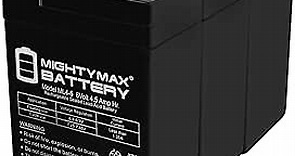 Mighty Max Battery 6V 4.5AH Replacement Battery Compatible with Panasonic LC-R064R5P, LC-R064R2P - 3 Pack