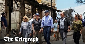 President Joe Biden visits devastated Maui in wake of wildfire devastation