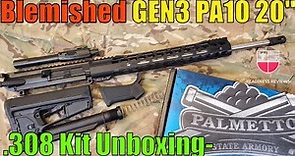 BLEM PSA GEN3 PA10 20 Kit Unboxing Blemished .308 HIGH VALUE Palmetto State Armory AR-10 Build-Kit