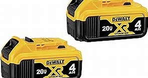 DEWALT 20V MAX* XR Battery, 4.0-Ah, 2-Pack (DCB204-2)