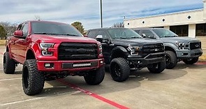 Three 6in Lifted F150s. 24x14, 24x12, and 20x12 Comparison.