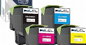 LCL Compatible 4-Color XC2132 Toner Cartridge Replacement for Lexmark XC2132 XC2130 2132 24B6008 24B6009 24B6010 24B6011 (Black Cyan Magenta Yellow 4-Pack)