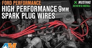 1979-1995 Mustang 5.0L Ford Performance High Performance 9mm Spark Plug Wires - Red Review & Install