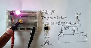 TIP32C, TIP42C, TIP125, TIP126, TIP127-PNP Transistor(Mosfet) LED circuit