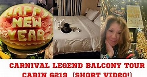 Tour of Carnival Legend Balcony Cabin 6219 🚢👀 | #carnivallegend #cabintour