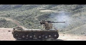 Autonomous Vehicle Fires the M230LF Bushmaster Chain Gun