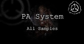 PA System | All Samples | SCP - Containment Breach (v1.3.11)