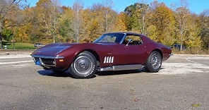 1969 Chevrolet Corvette 4 Speed in Burgundy & L89 427 Engine Sound - My Car Story with Lou Costabile