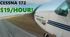 Cessna 172 Skyhawk Traffic Pattern Flight Experimental V8 500hp wind shear cross wind ATC landing