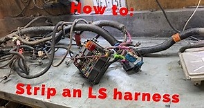 LS 4.8 5.3 6.0 wiring harness rework for standalone application, 4L60E, using stock fuse block. P1