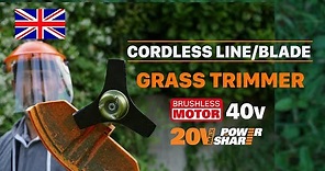 WORX WG186E 40V CORDLESS LINE/BLADE BRUSHLESS GRASS TRIMMER