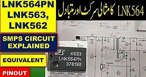 {276} LNK564PN, Datasheet, Application Circuit Diagram, Equivalent, for LNK562, LNK563 & LNK564 Urdu