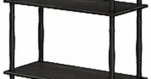Furinno Turn-N-Tube 4-Tier Multipurpose Shelf Display Rack, Classic Tubes, Espresso/Black