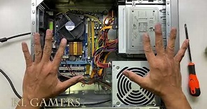 intel Pentium Dual Core E5300 GIGABYTE GA-G31M-ES2L Desktop PC Replace Power Supply Clean Dust