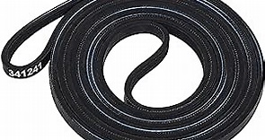 BlueStars 341241 Dryer Drum Belt Replacement Part - Exact Fit for Whirlpool Kenmore Dryer - Replaces 8066065 AP2946843 W10127457 PS346995 14210003 31531589 31001026 3394651 529597