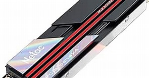 Netac 2TB PCIe 4.0 NVMe SSD M.2 2280 Internal Solid State Drive with Heatsink SLC Caching Speed up to 7,000MB/s High-Performance for PCs Desktop, Works with PS5, Heat Control Easy to Install- NV7000