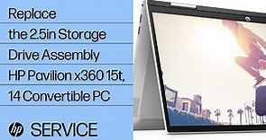 Replace the 2.5in Storage Drive Assembly | HP Pavilion x360 15t, 14 Convertible PC | HP