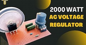 Light Dimmer Circuit Using Triac | BTA26 | DB3 | AC Voltage Regulator How it Works