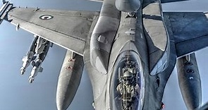 USAF KC-135 Refuels UAE F-16 Block 60 Desert Falcons