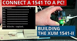 Building and testing a XUM1541-II adapter for connecting a Commodore 1541 floppy drive to a PC