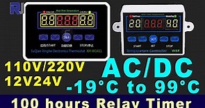 W1411 W88 Temperature Controller Thermostat and 100 hours Relay Timer
